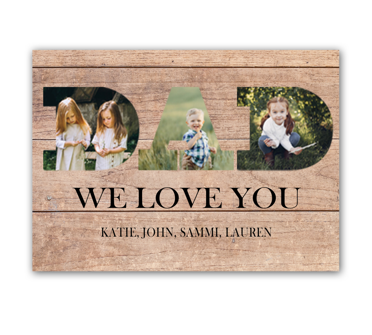 Custom Letter Dad Wood Wall Decor