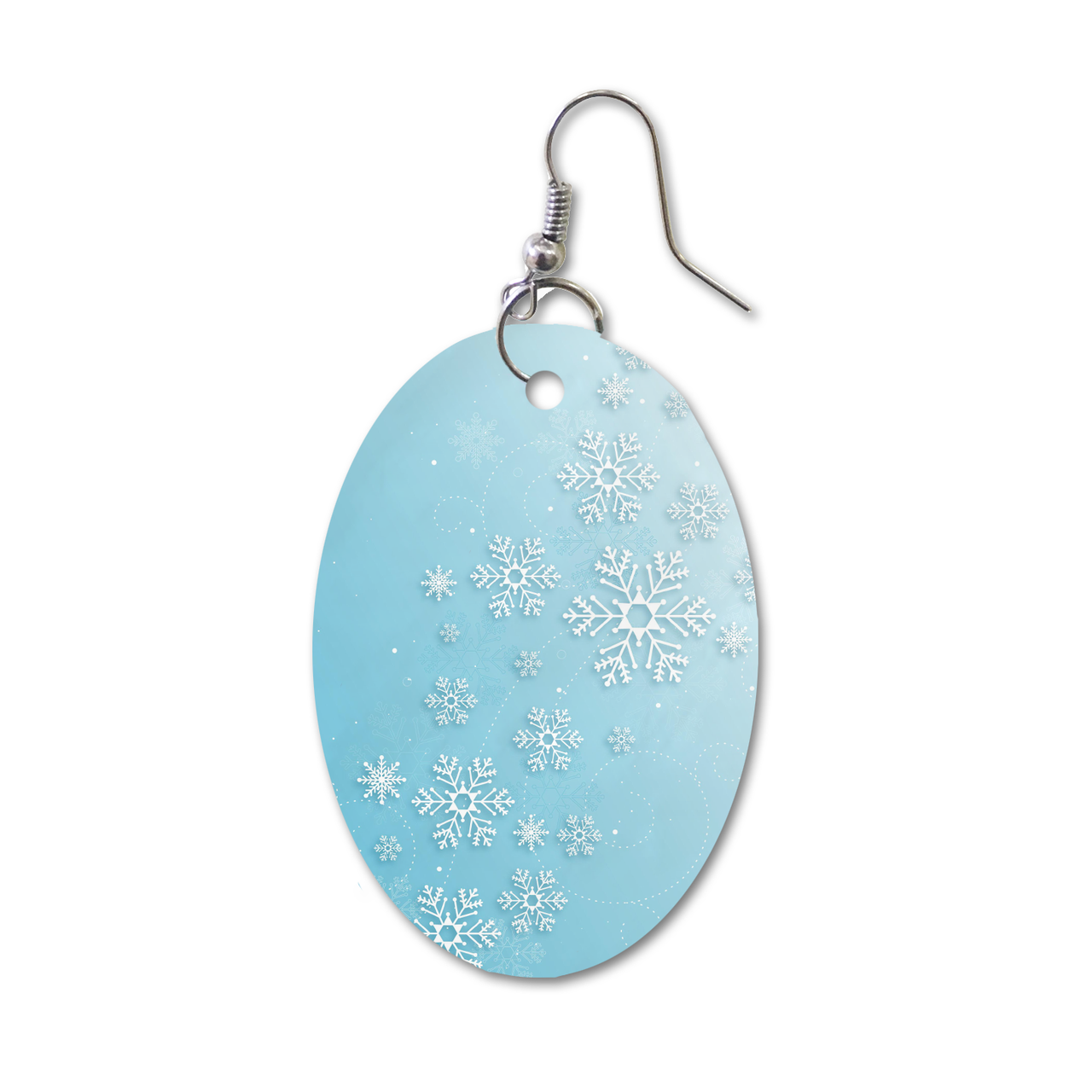 Snowflake Oval Shell Earrings