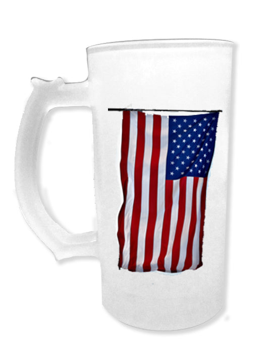 American Flag Frosted Mug