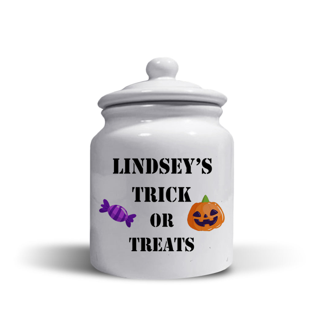 Trick or Treats Halloween Candy Jar