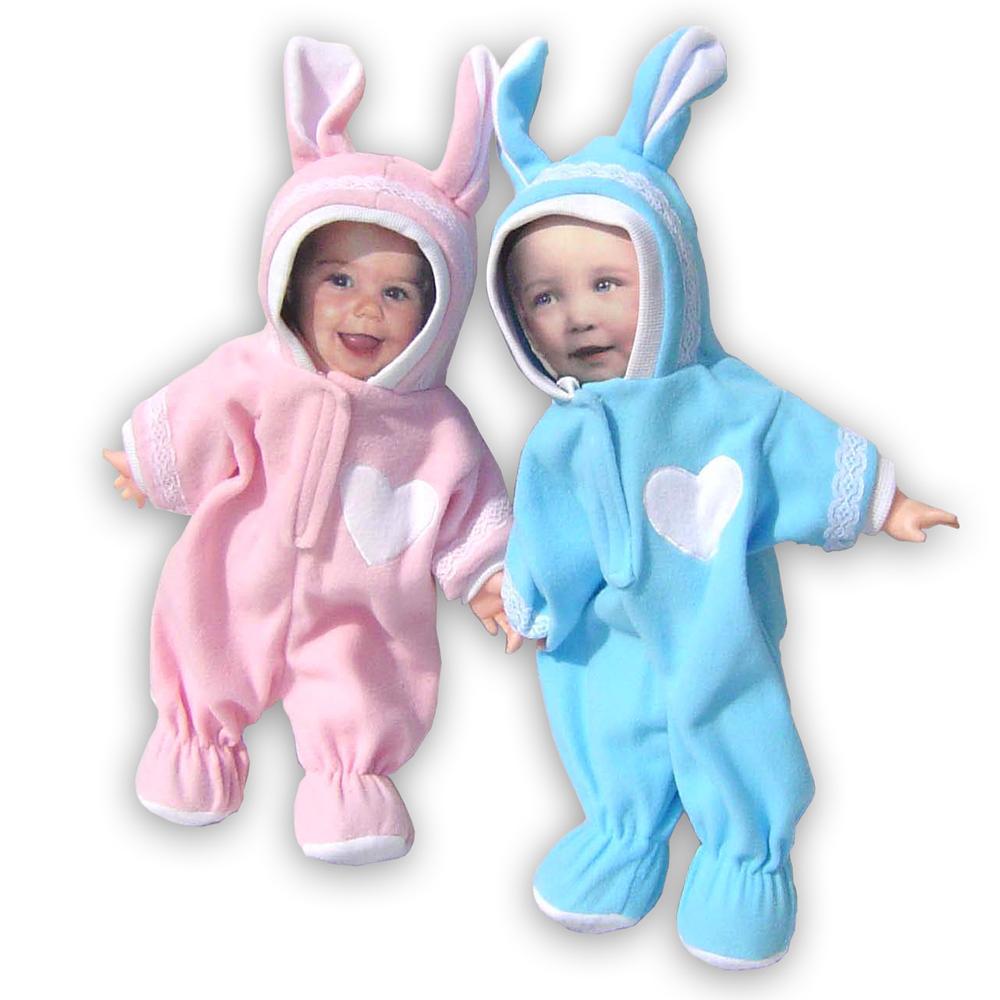 Pink/Blue Bunny Doll - Personalize 4U