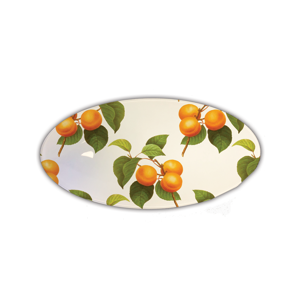 Orange Grove Oval Glass Plate