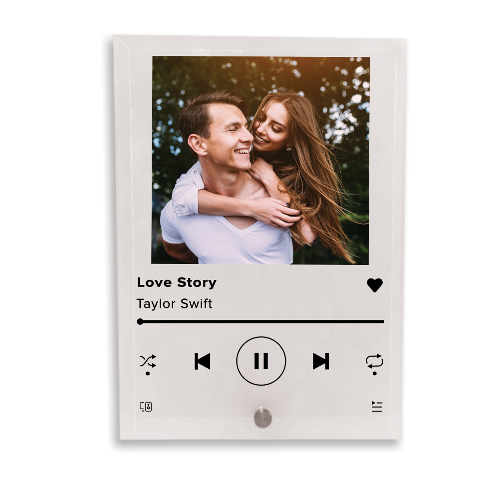 Spotify Song Photo Glass Design