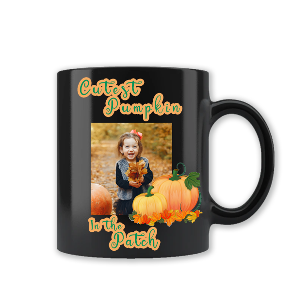 Cutest Pumpkin in the Patch Black Mug
