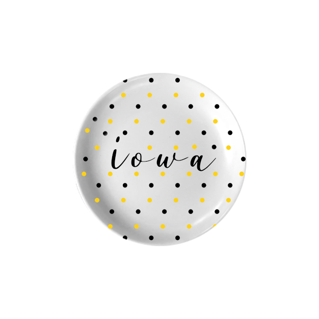 Custom College Polka Dot Ring Dish