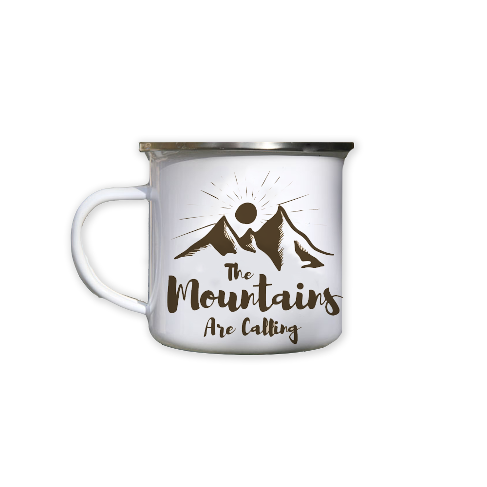 The Mountains Are Calling Camping Mug