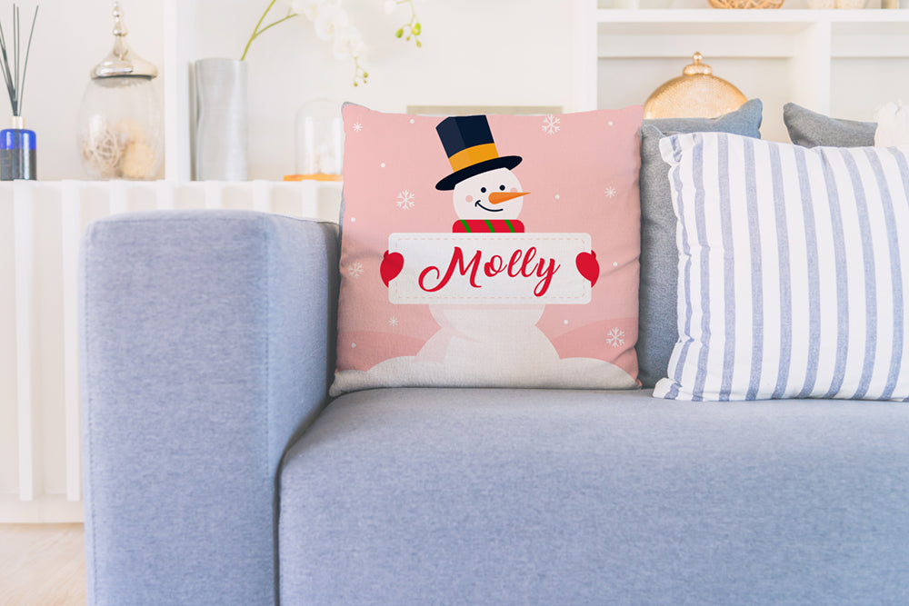 Customized Snowman Pillow