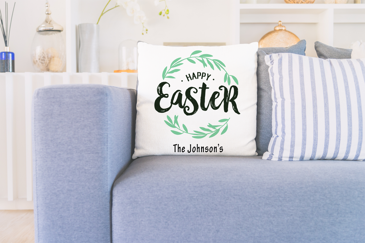 Easter Wreath Custom Pillow