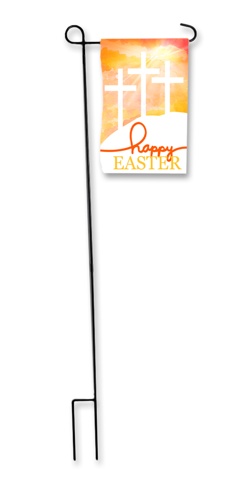 Happy Easter Cross Yard Flag