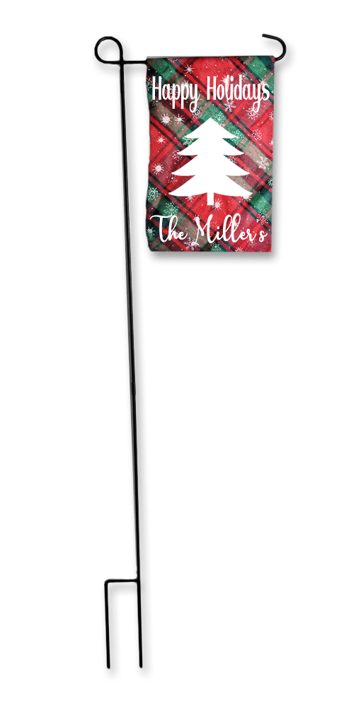 Personalized Holiday Flannel Yard Flag (2-Sided)