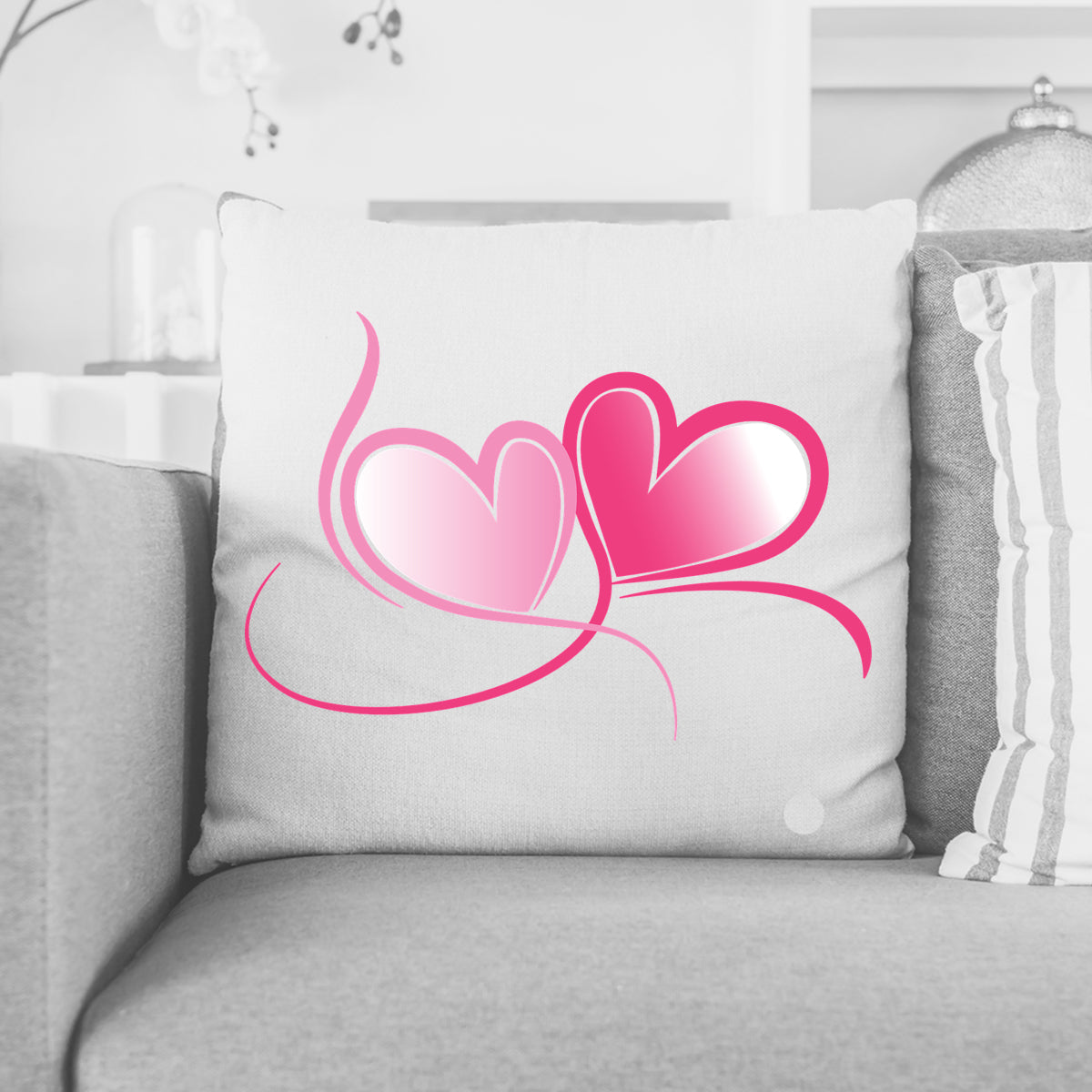 Pink Hearts Pillow