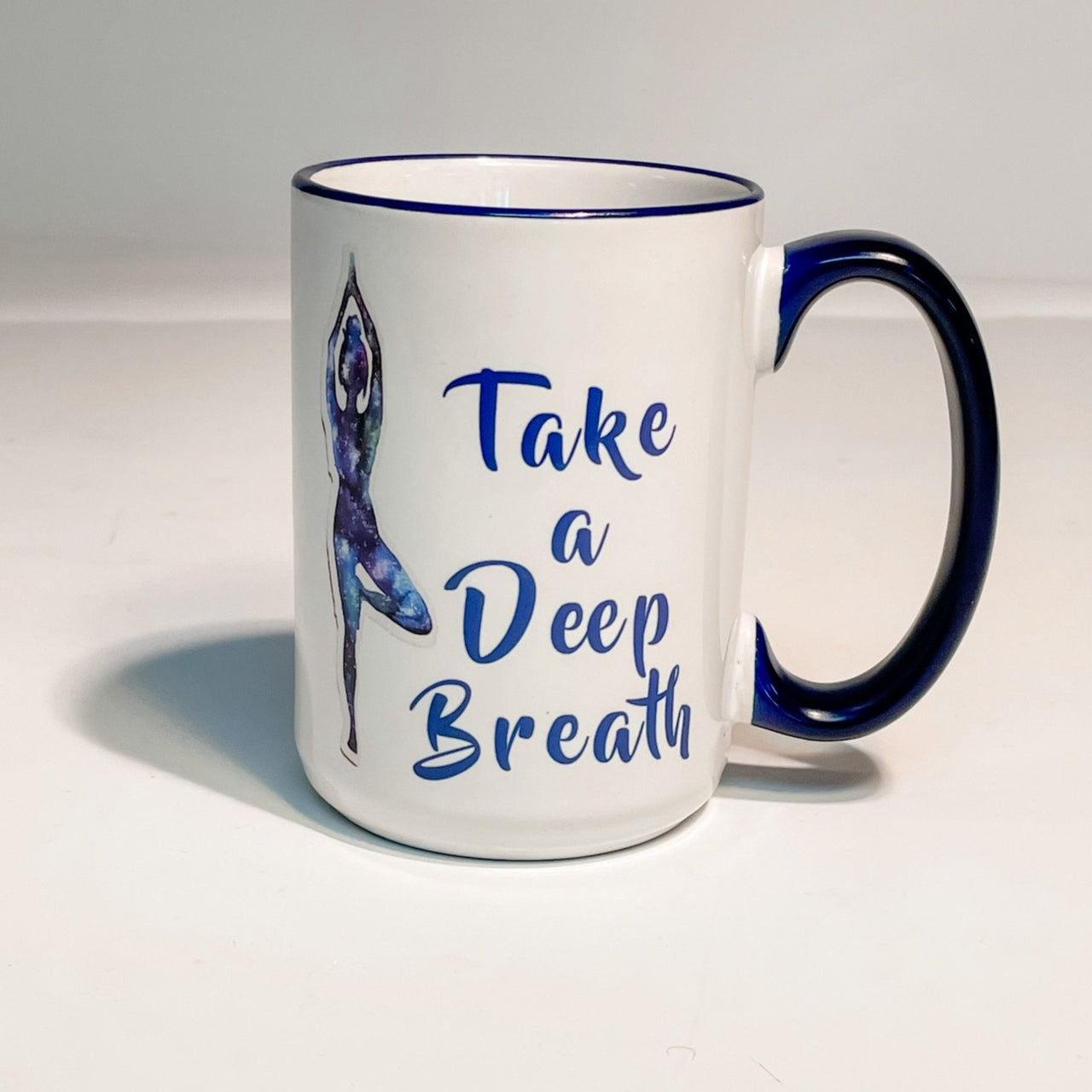 Take A Deep Breath and Relax 15oz Cobalt Blue Mug