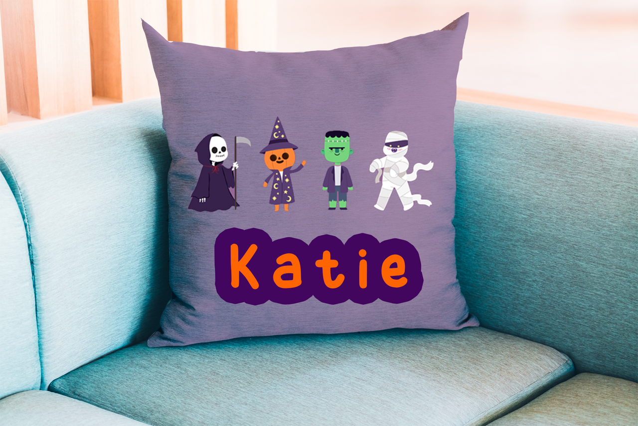 Personalized Halloween Monster Pillow
