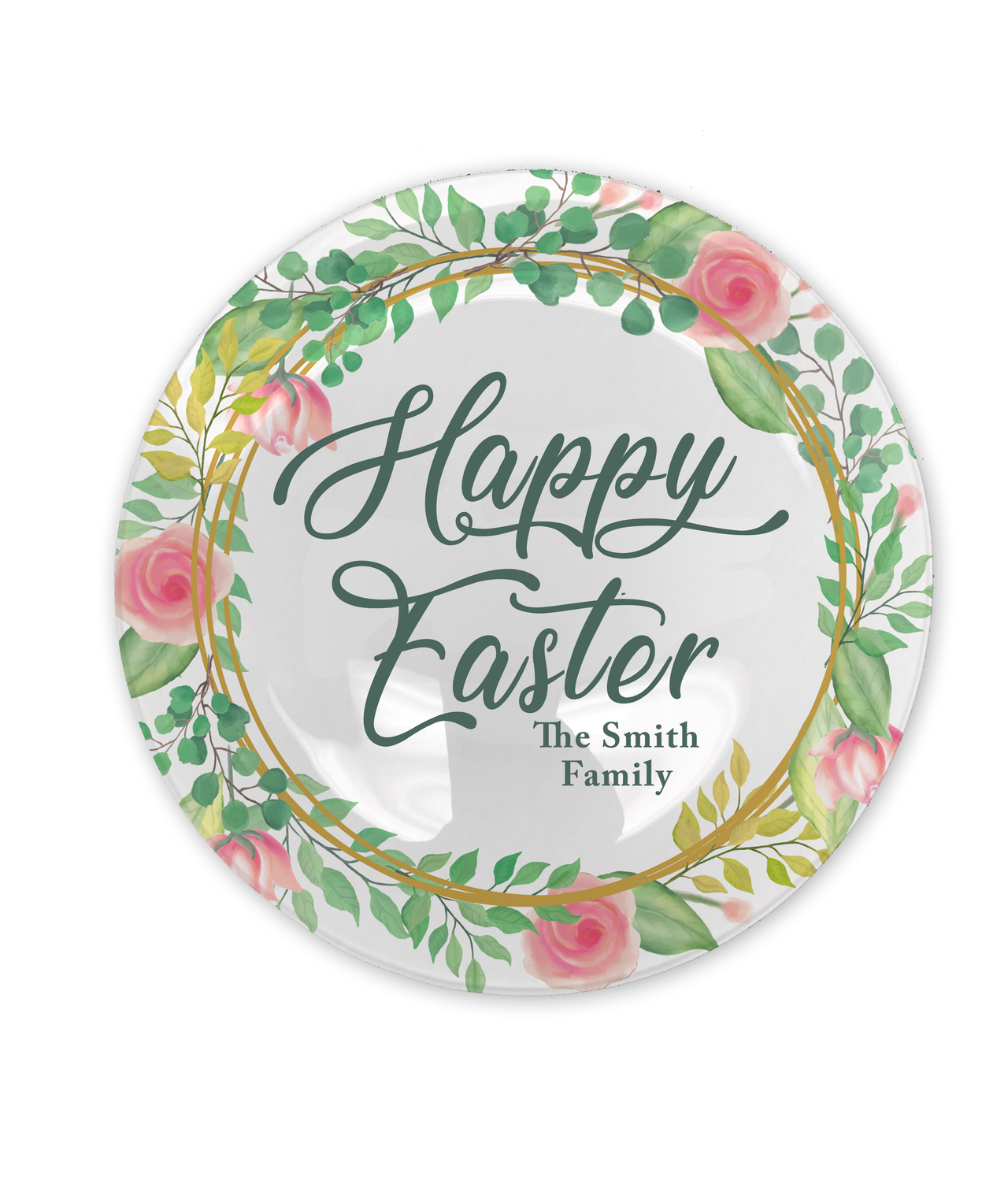 Personalized Easter Glass Plate