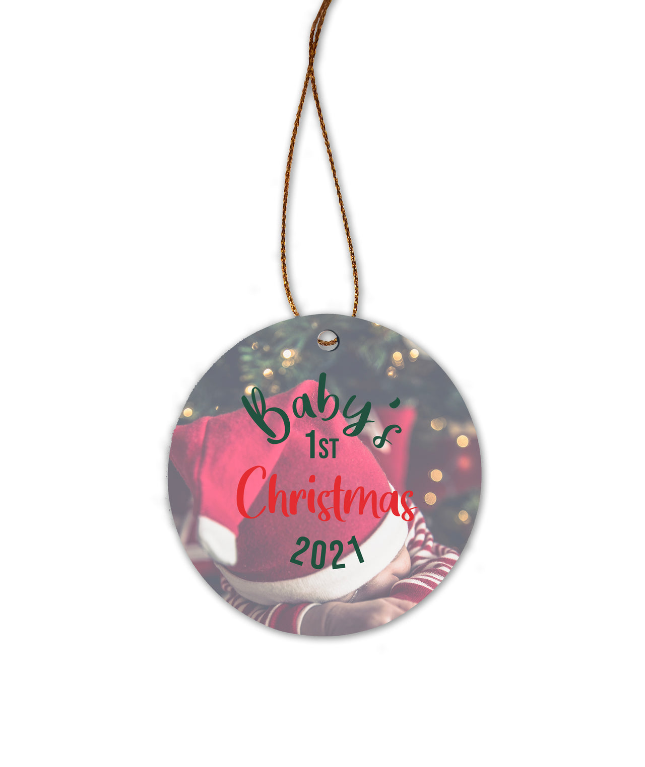 Baby's First Christmas Round Porcelain Ornament