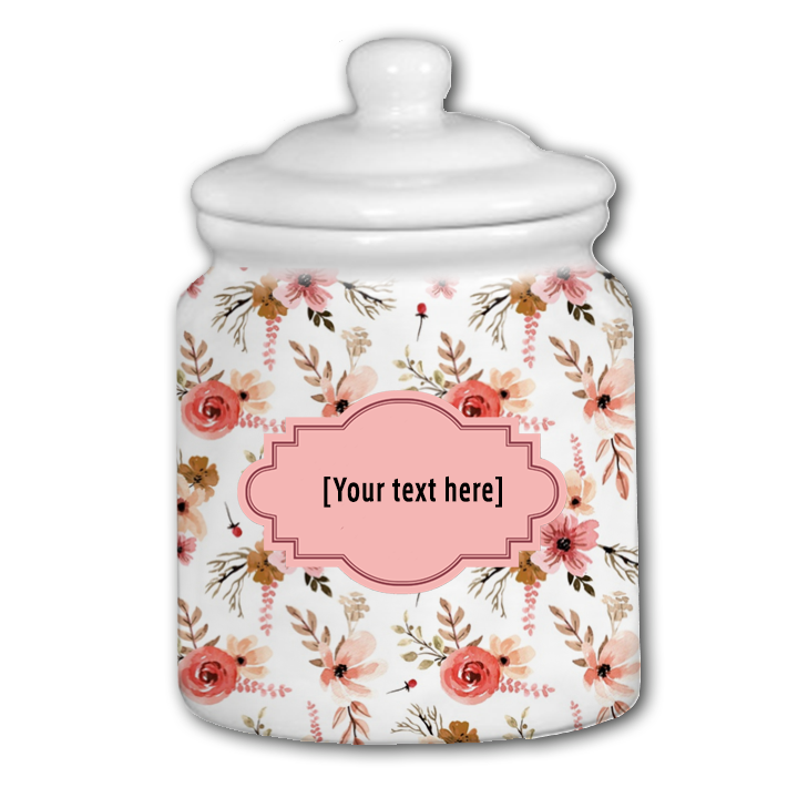 Personalized Floral Treat Jar