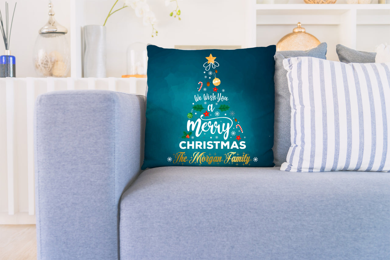 Custom Christmas Tree Pillow