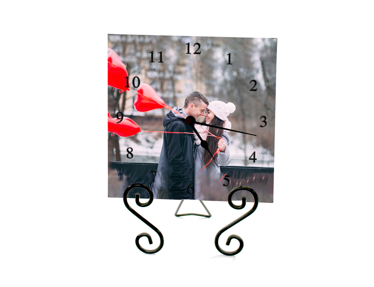 Love Photo Glass Clock