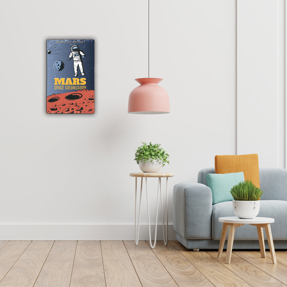 Vintage Mars Space Metal Sign