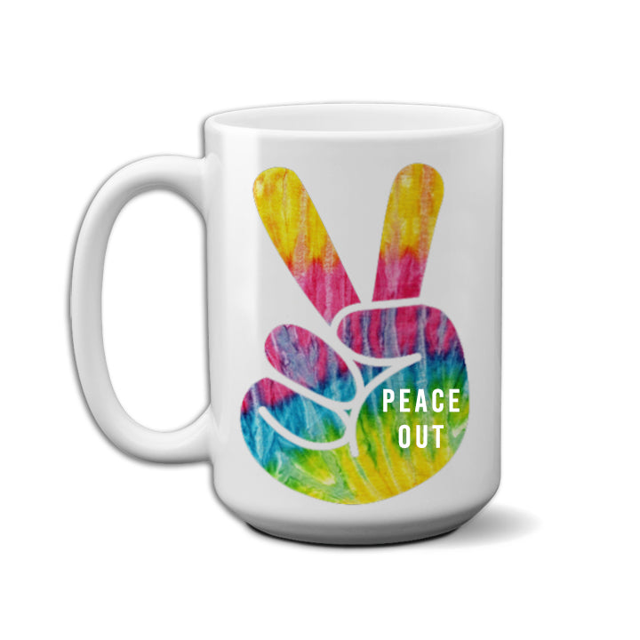 Tie-Dye Peace Sign Mug