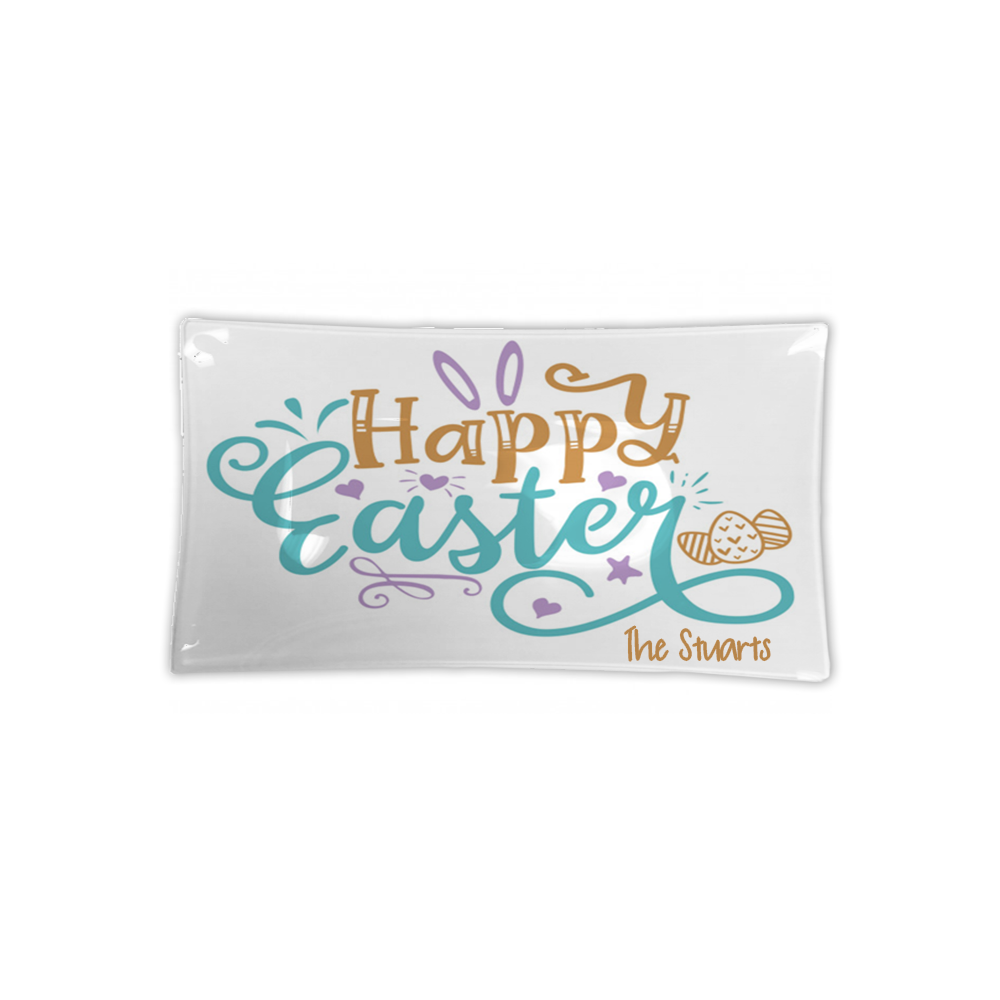 Happy Easter Glass Serving Plate